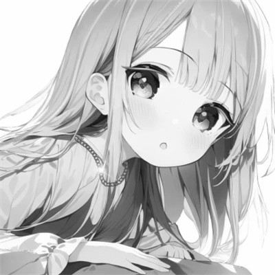 高品质黑白动漫女生头像(图51)