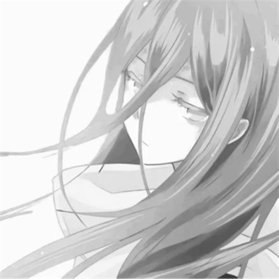 Ins风黑白动漫女头图片(图66)