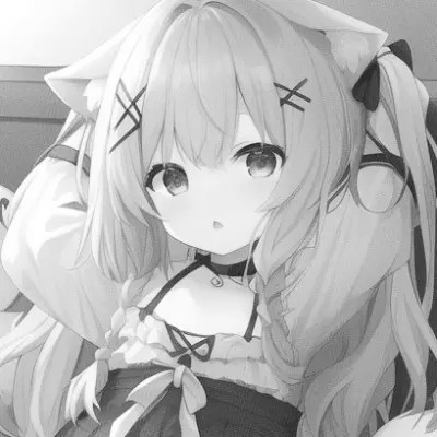 高品质黑白动漫女生头像(图46)