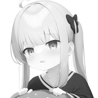 高品质黑白动漫女生头像(图20)