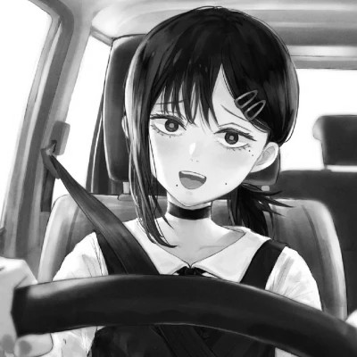 神秘韵味黑白动漫女头图片(图77)