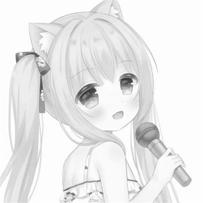 高品质黑白动漫女生头像(图58)