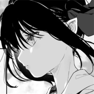 精选黑白动漫女生头像图片(图45)