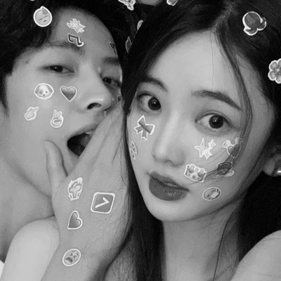 高清黑白情侣头像一左一右(图39)