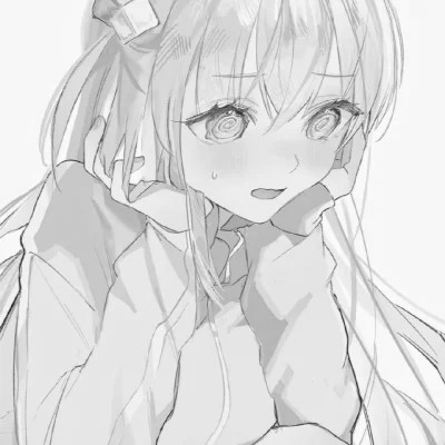 珍藏版黑白女生动漫头像(图65)