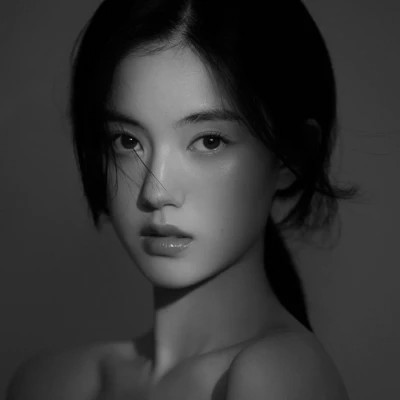 超酷黑白女生头像(图74)