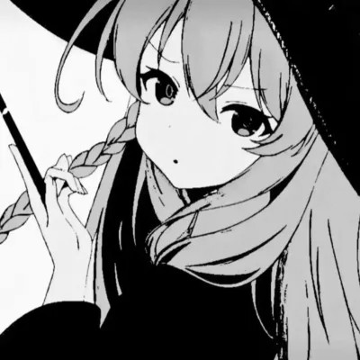 ins风漫画黑白女头(图90)