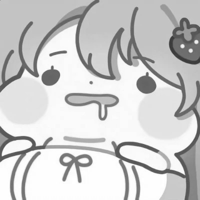 ins风漫画黑白女头(图64)