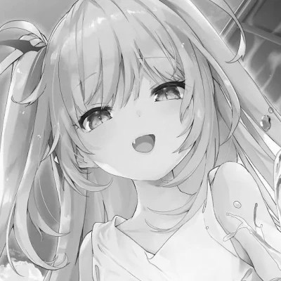 ins风漫画黑白女头(图104)