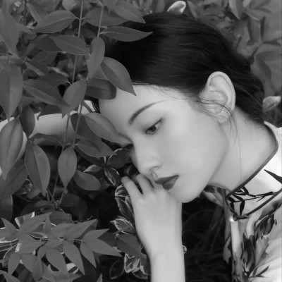 黑白美女高冷头像(图99)