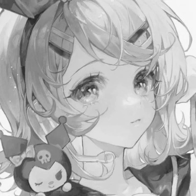 ins风漫画黑白女头(图54)