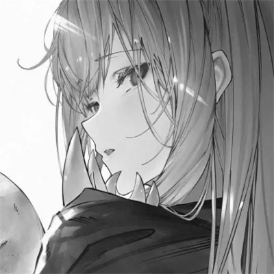 ins风漫画黑白女头(图84)
