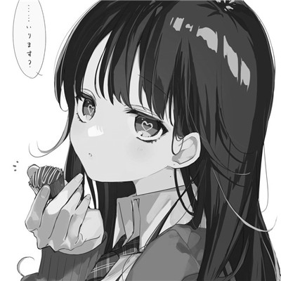 珍藏版黑白女生动漫头像(图95)