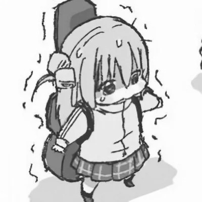 ins风漫画黑白女头(图82)