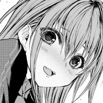ins风漫画黑白女头(图71)