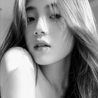 精选冷艳黑白真人女生头像(图67)