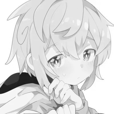 ins风漫画黑白女头(图88)