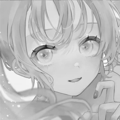 珍藏版黑白女生动漫头像(图79)
