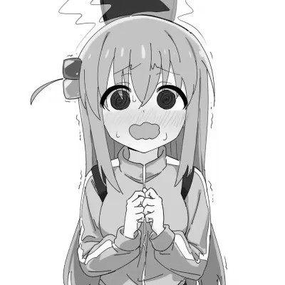 ins风漫画黑白女头(图76)