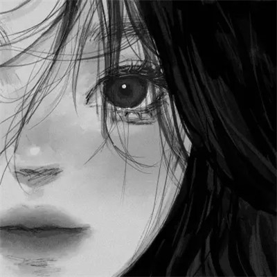 细腻手绘黑白女头像(图56)