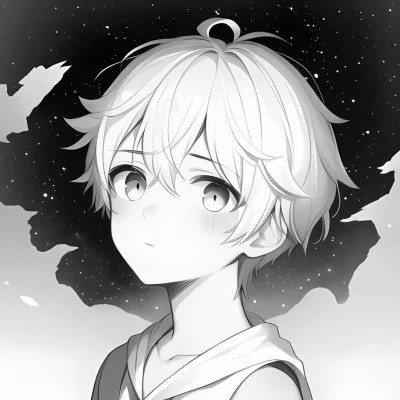 精选高质日系ins风黑白男头(图81)