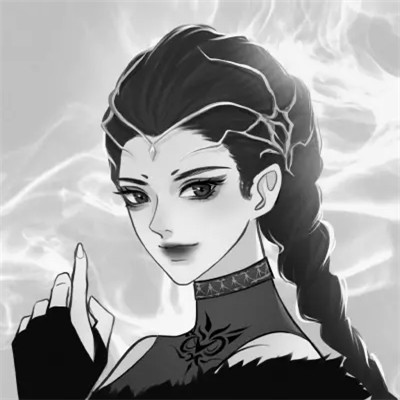 细腻手绘黑白女头像(图8)