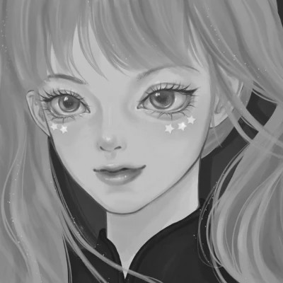 黑白女漫画头像(图59)