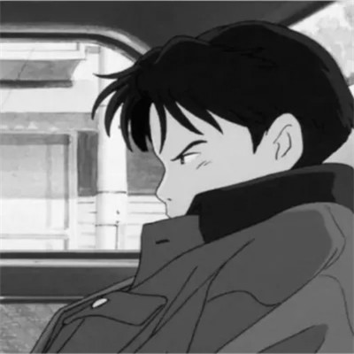 酷炫无比的黑白系动漫男生头像(图86)