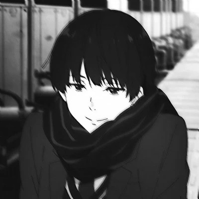 酷炫无比的黑白系动漫男生头像(图91)