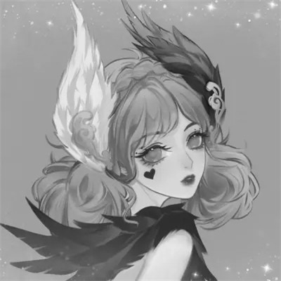 细腻手绘黑白女头像(图10)