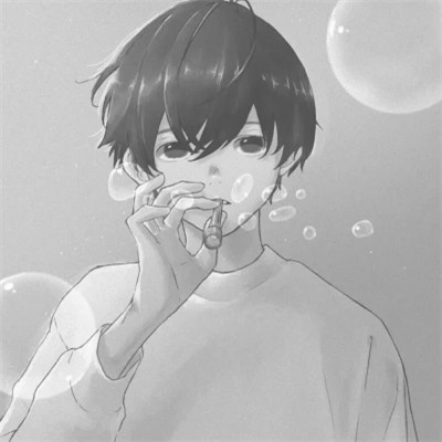 酷炫无比的黑白系动漫男生头像(图89)
