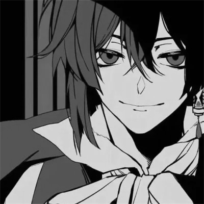 酷炫无比的黑白系动漫男生头像(图102)