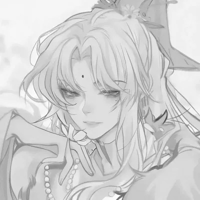 酷炫无比的黑白系动漫男生头像(图108)