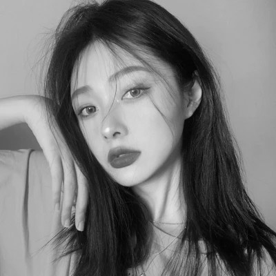 精选高质量黑白温柔女头(图19)