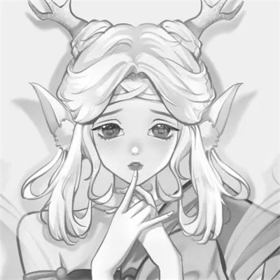 细腻手绘黑白女头像(图11)