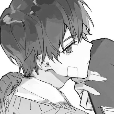 酷炫无比的黑白系动漫男生头像(图110)