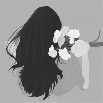 细腻手绘黑白女头像(图72)