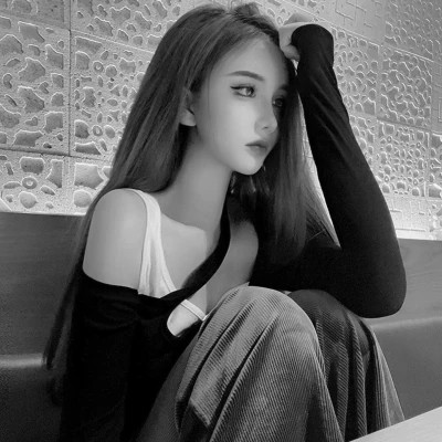 精选高质量黑白温柔女头(图83)