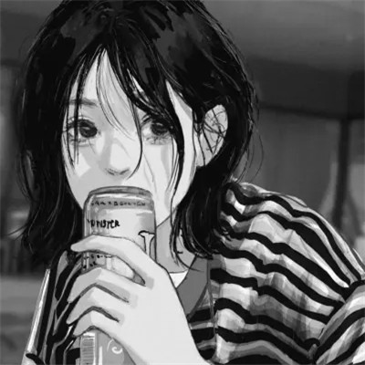 细腻手绘黑白女头像(图61)