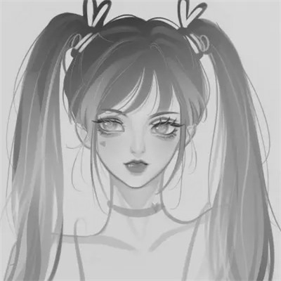 细腻手绘黑白女头像(图7)
