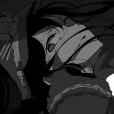 酷炫无比的黑白系动漫男生头像(图82)