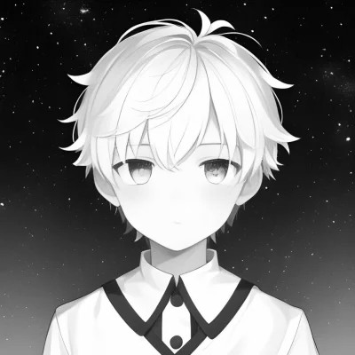 精选高质日系ins风黑白男头(图77)