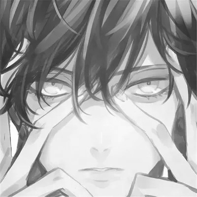 酷炫无比的黑白系动漫男生头像(图78)