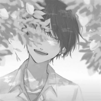 简约而不简单的潮流男生黑白动漫头像(图113)