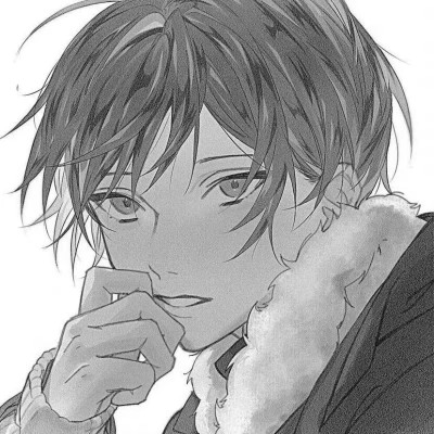 炫酷黑白风动漫男生头像高清(图101)
