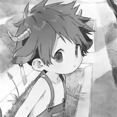 ins风高级质感黑白动漫男头像(图85)