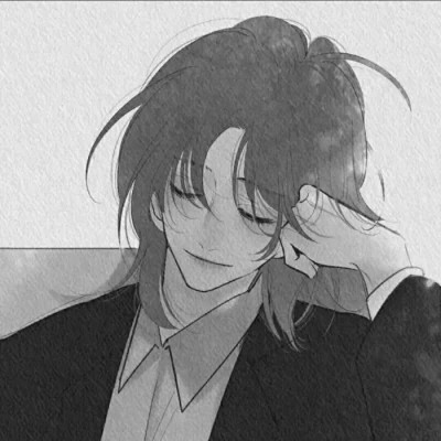 男生专属超酷动漫黑白微信头像(图111)