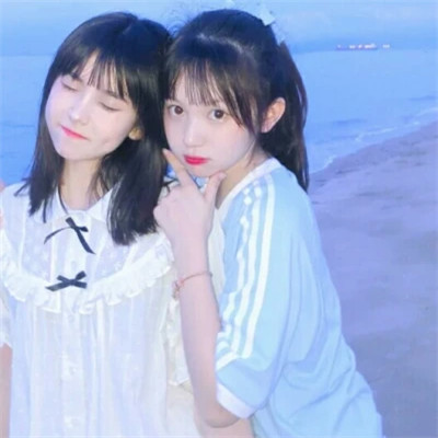 闺蜜头像真人可爱双人一左一右(图38)