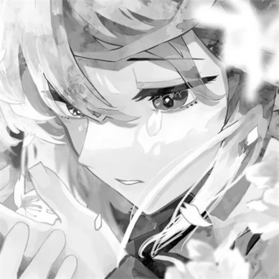 高质量黑白风动漫男生头像(图97)