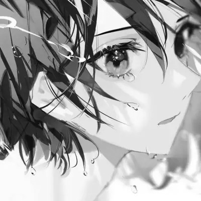 炫酷黑白风动漫男生头像高清(图56)